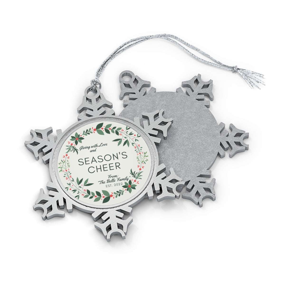 “Season Cheer” Snowflake Ornament