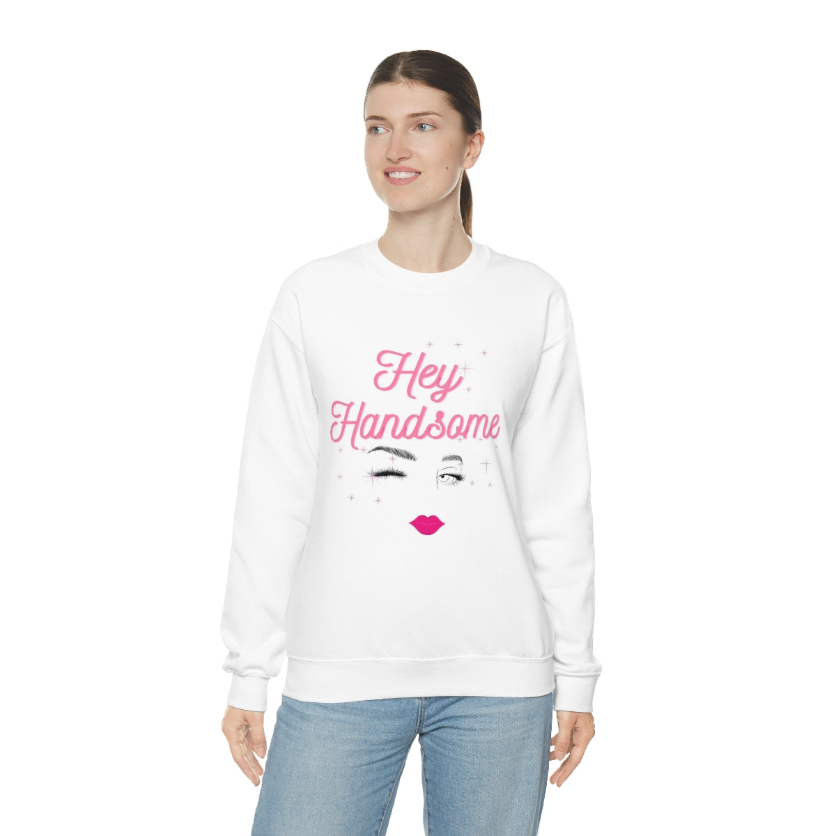 “Hey Handsome” Unisex Heavy Blend™ Crewneck Sweatshirt