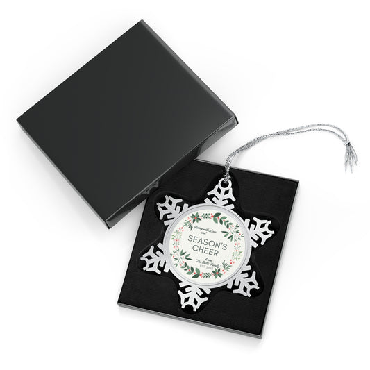 “Season Cheer” Snowflake Ornament