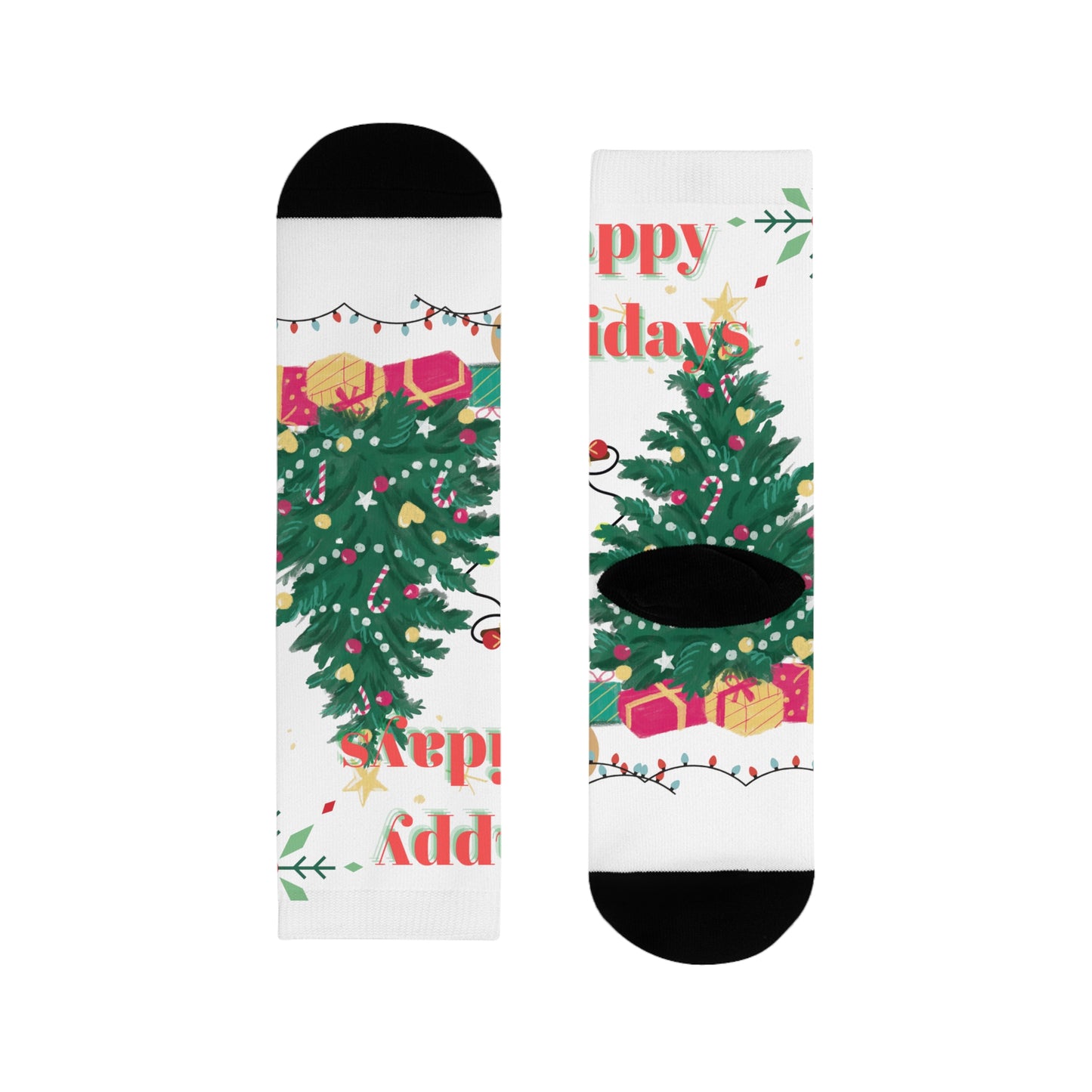 Happy Holidays Socks Crew Socks (EU)