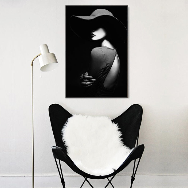 Black White Glamour in Mystery Wall Art