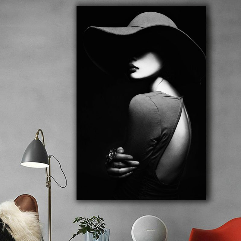 Black White Glamour in Mystery Wall Art