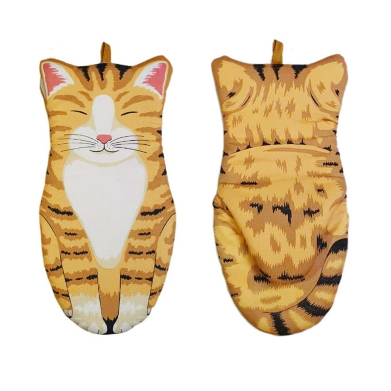 Cat Purrr Oven Mitts