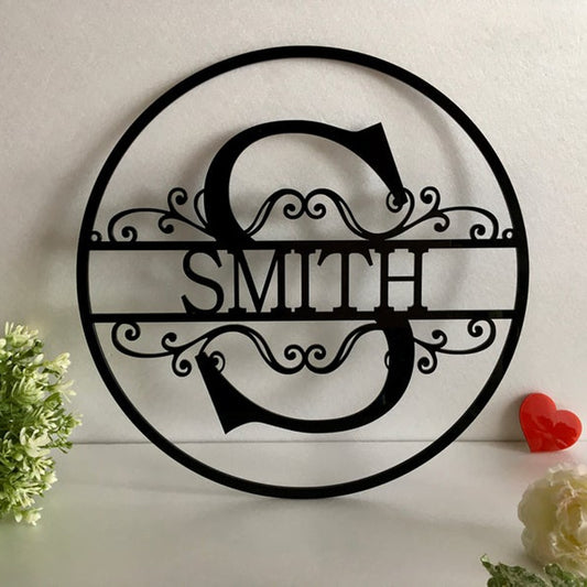 Unique Color Custom Name Monogram Wall Sign