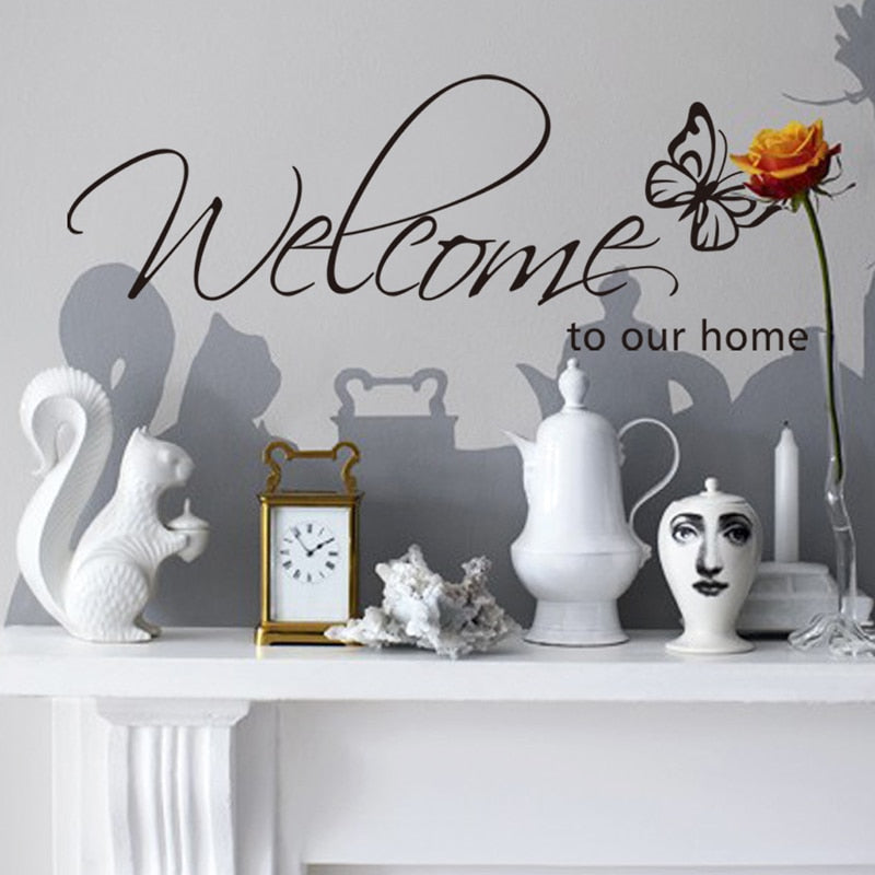 “Welcome To Our Home” Vinyl Wall Art