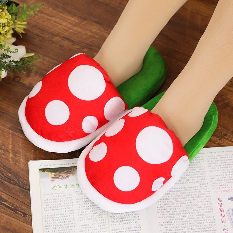 Game Anime Mushroom Slippers