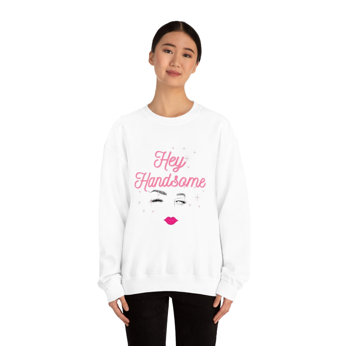 “Hey Handsome” Unisex Heavy Blend™ Crewneck Sweatshirt