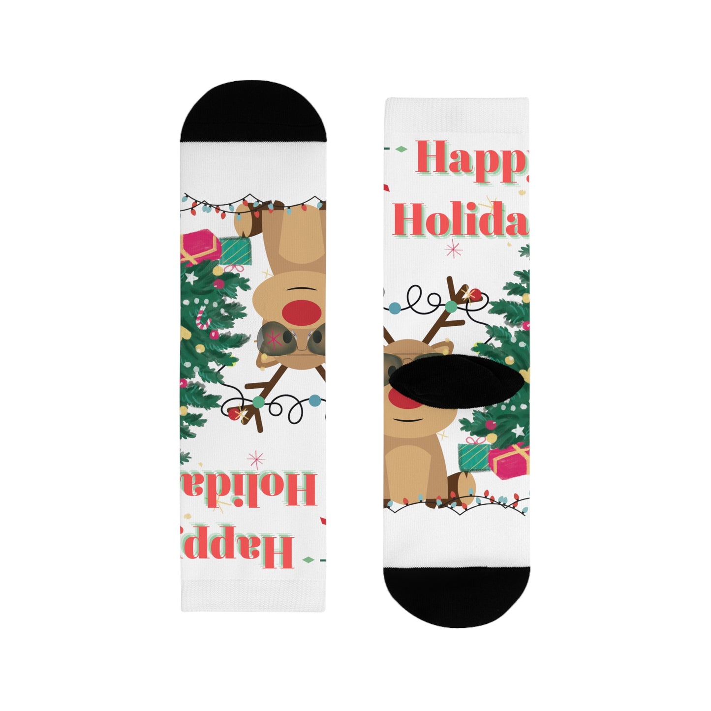 Happy Holidays Socks Crew Socks (EU)