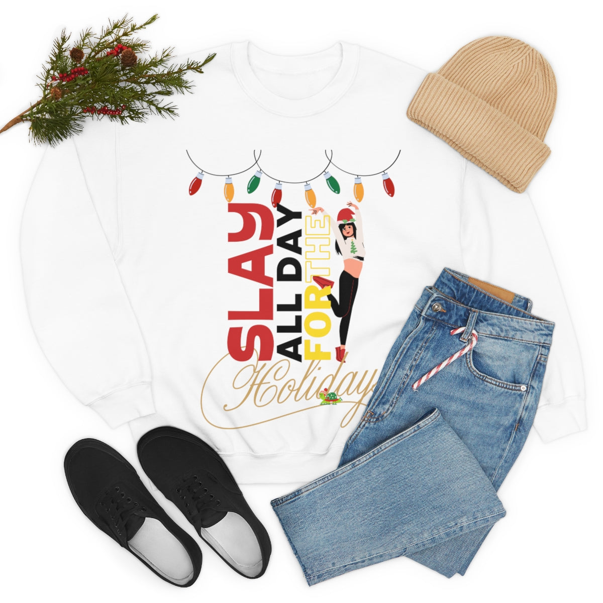 “Slay Allday For The Holiday”™ Crewneck Sweatshirt