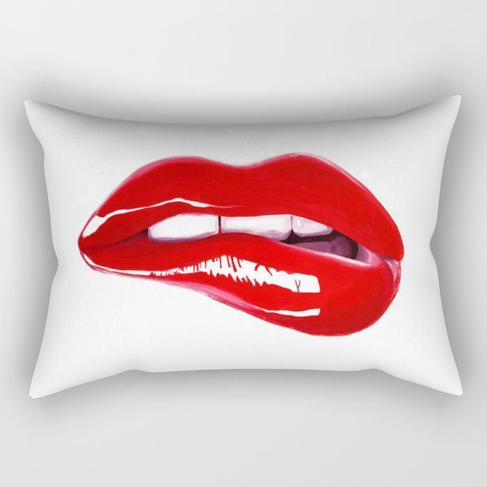 Lips Rectangle Pillow.