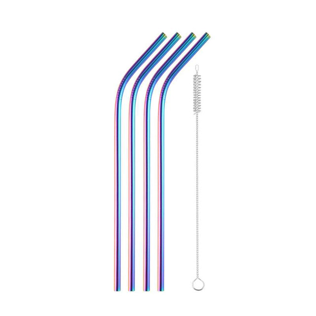 Stainless Steel Reusable Drinking Straw With Clean Brush.