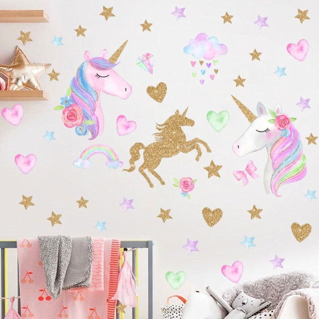 Unicorn Cartoon Wall Sticker