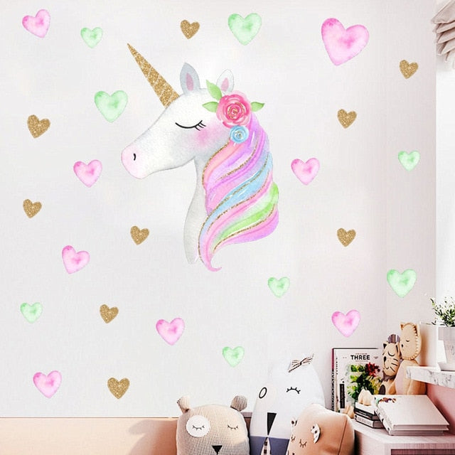 Unicorn Cartoon Wall Sticker