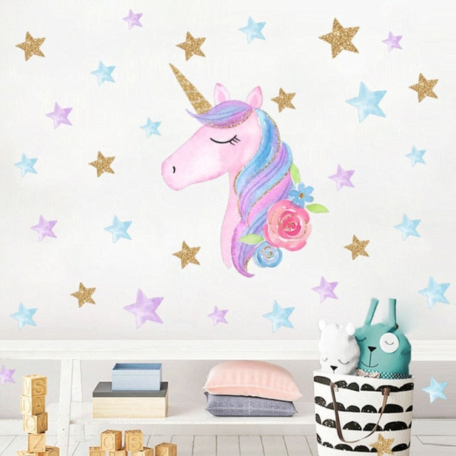 Unicorn Cartoon Wall Sticker