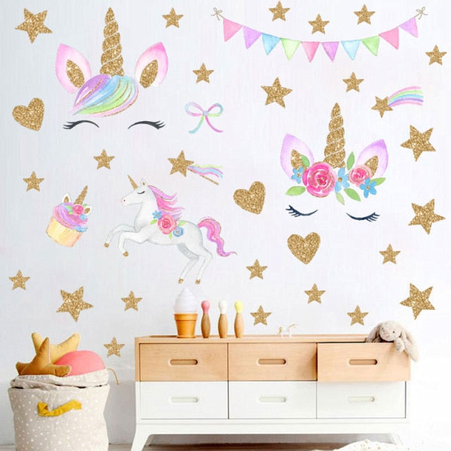 Unicorn Cartoon Wall Sticker