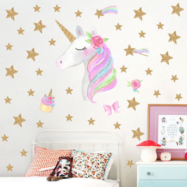 Unicorn Cartoon Wall Sticker