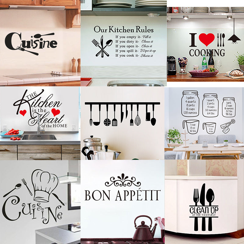 Kitchen Vinyl Wall Decals.