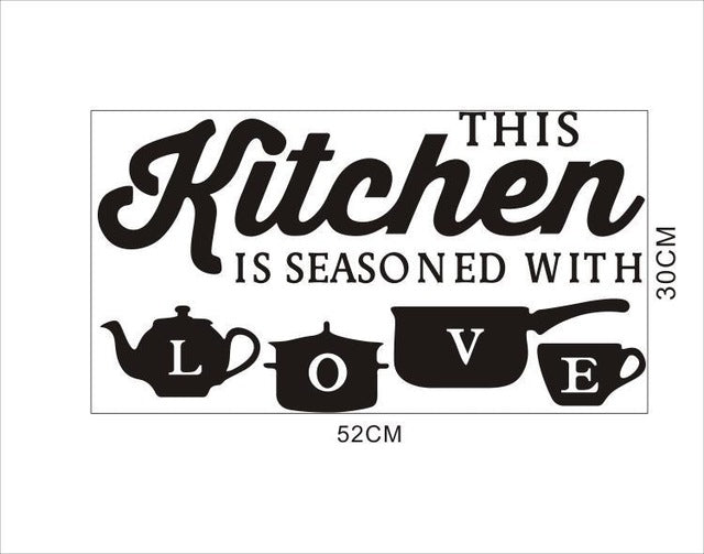 Kitchen Vinyl Wall Decals.