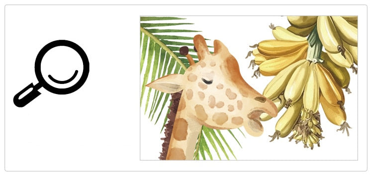 Tropical Rainforest Cartoon Animals Wall Stickers.